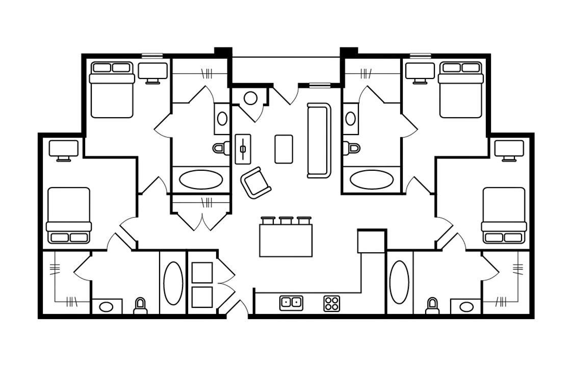 The Pavilion on Berry 4 bedroom 4 bathroom floorplan
